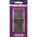Magic Sliders L P 4Pk 1-3/4"Sq Caster Cup 39822